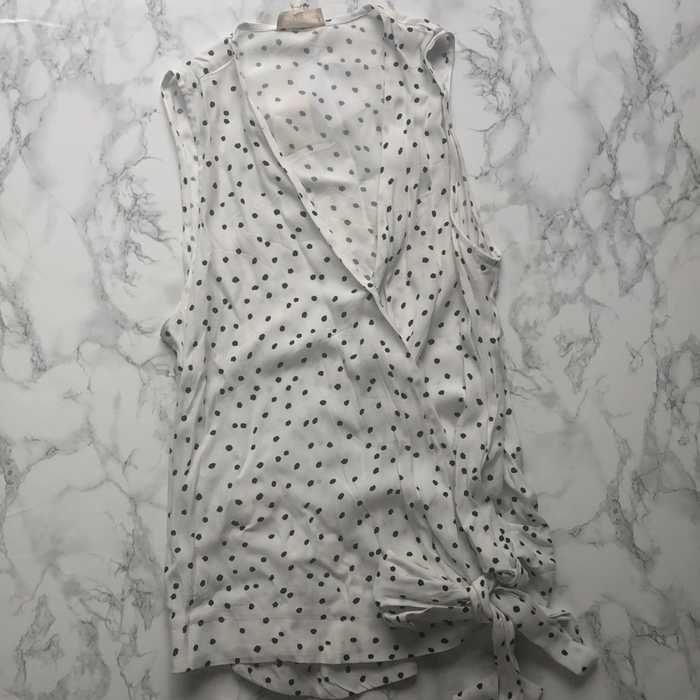 Polkadot surplice too with bow detail